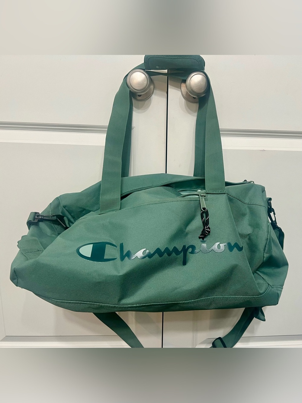Champion Green Duffel Gym Bag Weekender Travel Carry On Shoulder Bag